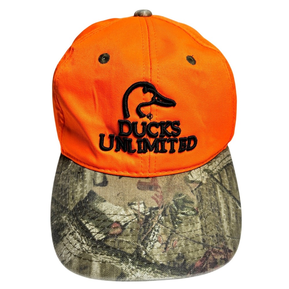 Ducks Unlimited Blaze Orange Camo Hat Kenton County Committee Hunting Cap OSFM